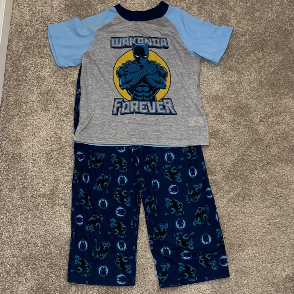 Wakanda Forever Kids Pajamas - Blue and Gray size 10